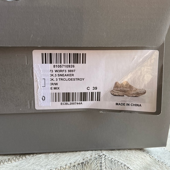 BALENCIAGA Track 3.0 Distressed Mesh Sneakers US 9, IT 39 Beige Tan Womens - Picture 13 of 14